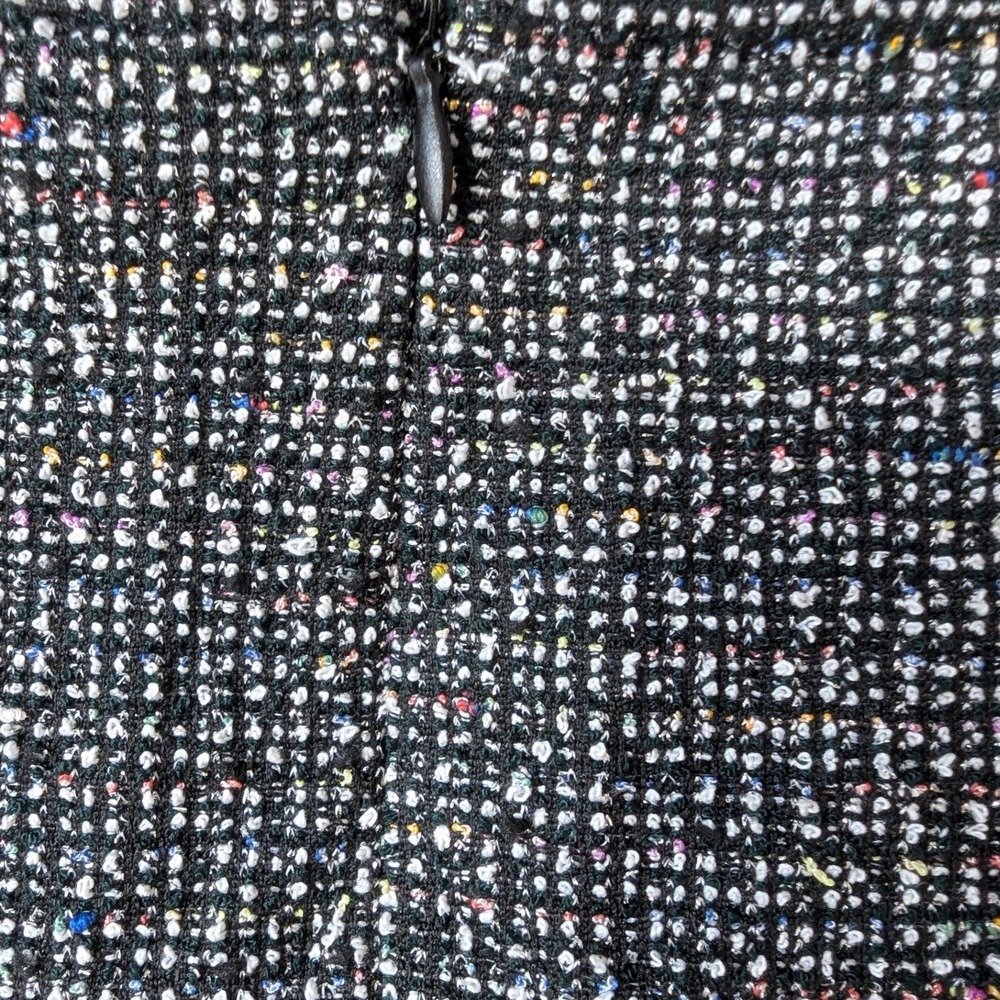 Grace Karin Tweed Sheath Dress Black White Multicolor Cap Sleeve Sz M Bodycon - Picture 5 of 10